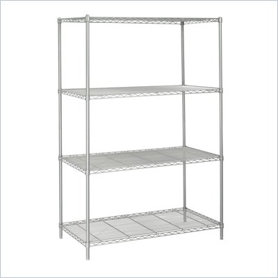 Safco 48"x24" Industrial Wire Shelving in Gray