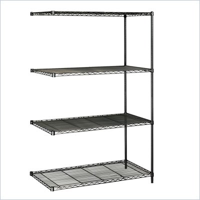 Safco 48"x24" Industrial Add-On Unit in Black