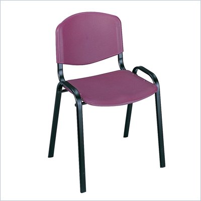 Safco Stack Chairs in Burgundy (Set of 4)