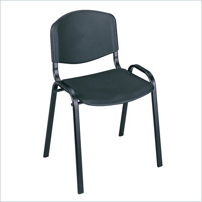 Safco Stacking Chairs in Black (Set of 4)