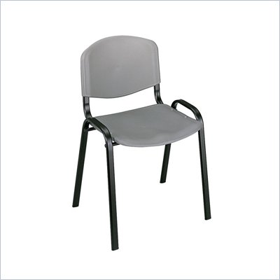 Safco Stack Chairs in Charcoal (Set of 4)