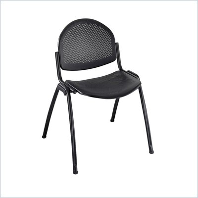Safco Echo Stack Chairs in Black (Set of 2)