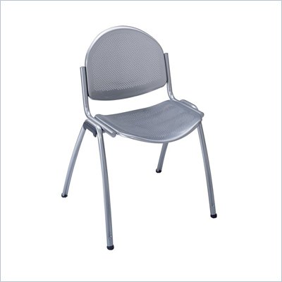 Safco Echo Stack Chairs in Silver (Set of 2)