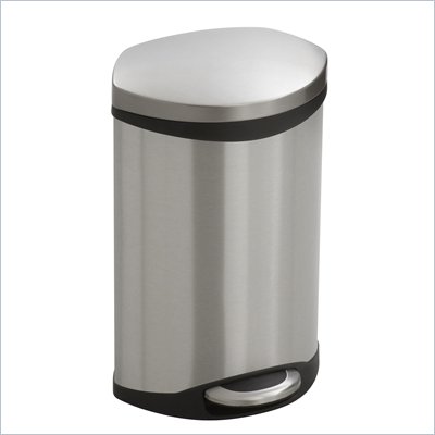 Safco Step-On Receptacle - 3 Gallon in Stainless Steel