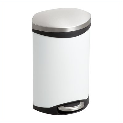 Safco Step-On Receptacle - 3 Gallon in White