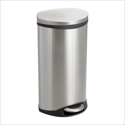 Safco Step-On Receptacle - 7.5 Gallon in Stainless Steel