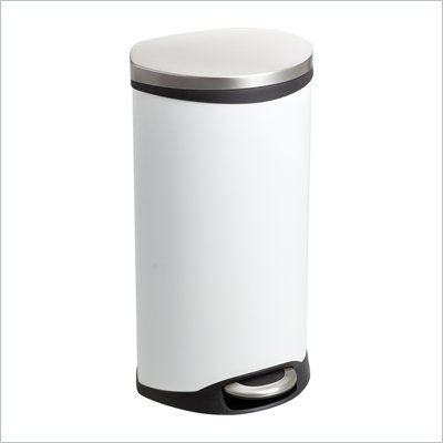 Safco Step-On Receptacle - 7.5 Gallon in White