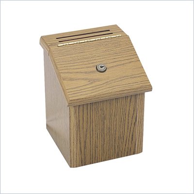 Safco Wood Locking Suggestion Box