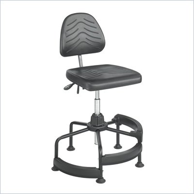 Safco Task Master Deluxe Industrial Chair/Drafting Stool in Dark Grey