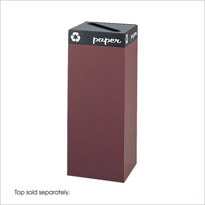 Safco Public Square Burgundy Recycling Receptacle Base
