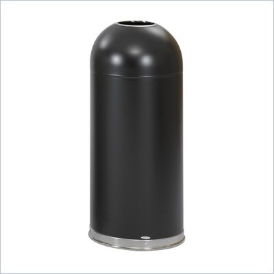 Safco Black Open Top Dome Receptacle