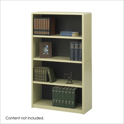 Safco 4-Shelf ValueMate Sand Economy Steel Bookcase