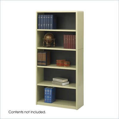 Safco 5-Shelf ValueMate Sand Economy Steel Bookcase