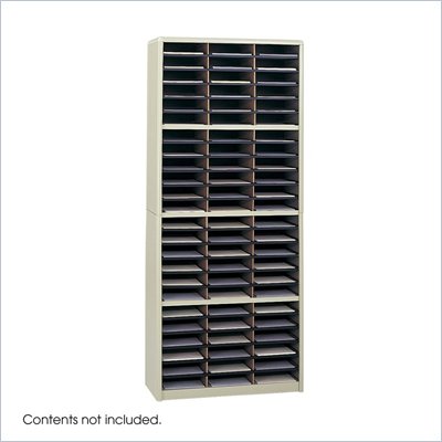 Safco 72 Compartment  Value Sorter Flat Files Metal Organizer in Sand
