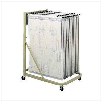 Safco Mobile Hanging Files Metal Stand for Hanging Clamps in Sand