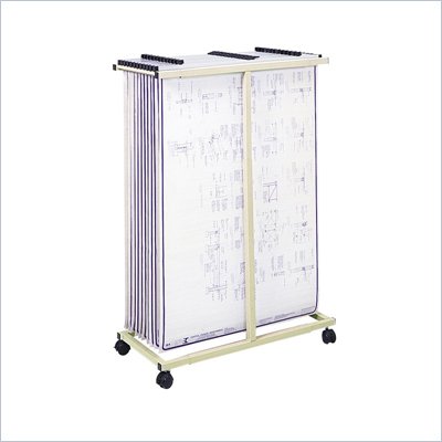 Safco Mobile Vertical Metal File Stand in Tropic Sand