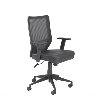Safco Vue Managerial Mid Back Mesh Chair in Black