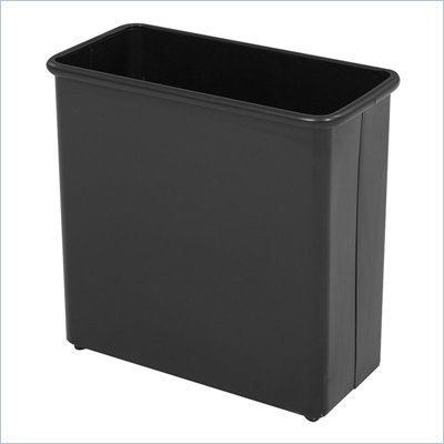 Safco Black Rectangular Wastebasket 27.5 Quart (Set of 3)
