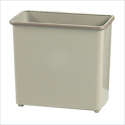 Safco Sand Rectangular Wastebasket 27.5 Quart (Set of 3)