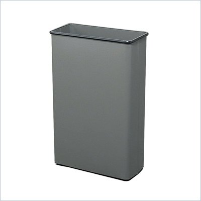 Safco Charcoal Rectangular Wastebasket, 88 Quart (Set of 3)