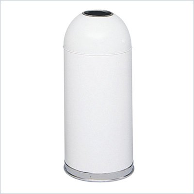Safco White Open Top Dome Receptacle