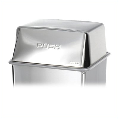 Safco Stainless Steel Push-Top Lid for 21 Gallon Base