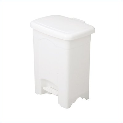 Safco White 4 Gallon Step-On Plastic Receptacle