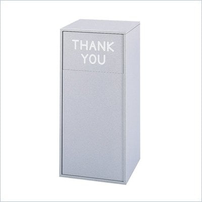 Safco Gray Flat Top Wood Receptacle