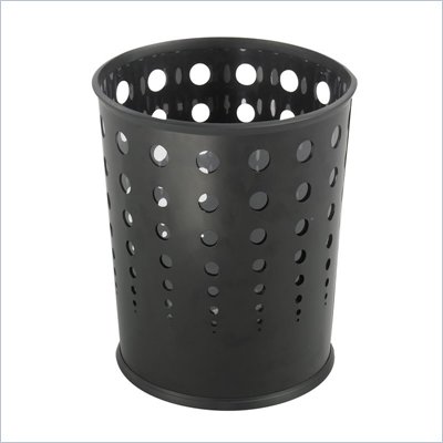 Safco Bubble Wastebasket in Black, Set of 3