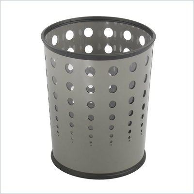 Safco Bubble Wastebasket in Gray, Set of 3