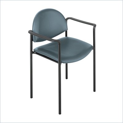 Safco Wicket Gray Arm Chair with Vinyl Seat