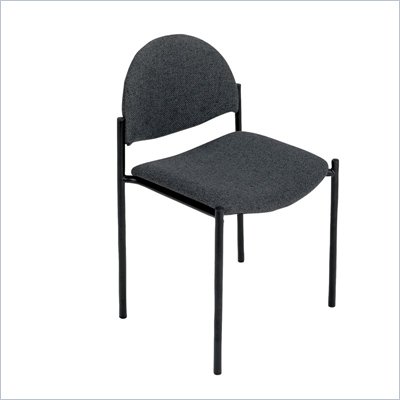 Safco Wicket Black Armless Stacking Chair