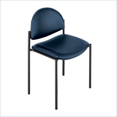 Safco Wicket Blue Stack Chair with Vinyl Seat