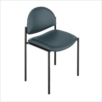 Safco Wicket Grey Stack Chair with Vinyl Seat