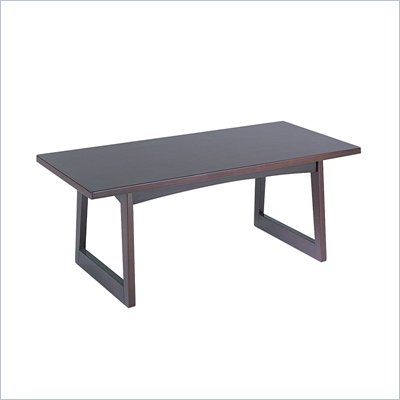 Safco Workspace Urbane Wood Rectangle Coffee Table in Mahogany Finish