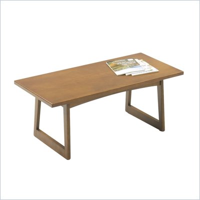 Safco Workspace Urbane Medium Rectangular Wood Oak Coffee Table in Wood Stain