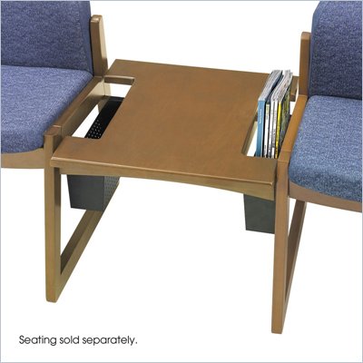 Safco Workspace Urbane Medium Oak Straight Connecting Table