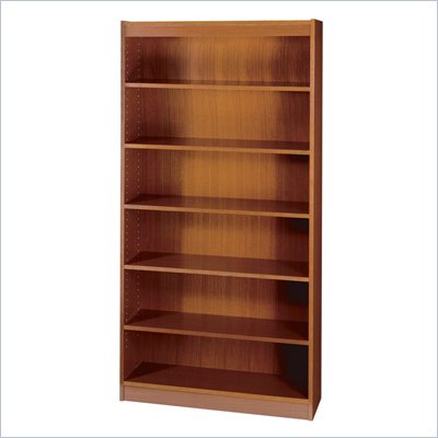 Safco WorkSpace 72"H Six Shelf Square-Edge Bookcase in Cherry