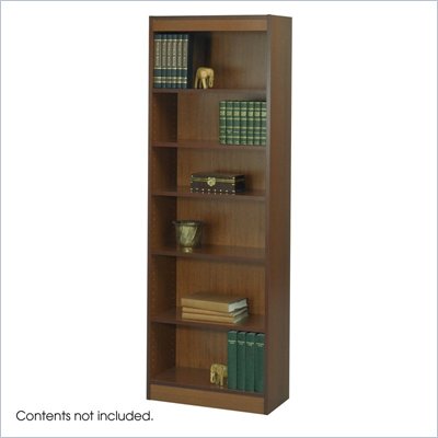 Safco WorkSpace Six Shelf 24"W Baby Bookcase in Cherry