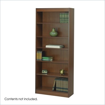Safco WorkSpace Six Shelf 30"W Baby Bookcase in Cherry