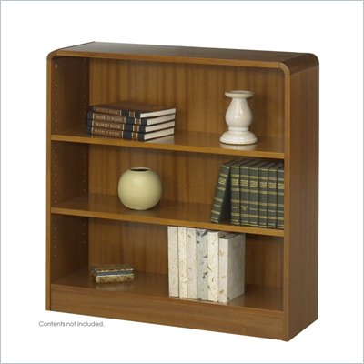 Safco WorkSpace Three Shelf Radius Edge Bookcase in Medium Wood