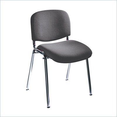Safco Workspace Visit Upholstered Gray Stacking Chairs (Set of 2)