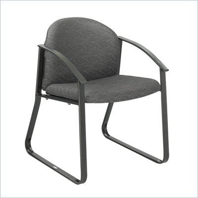 Safco Workspace Forge Collection Black Single Chair with Arms