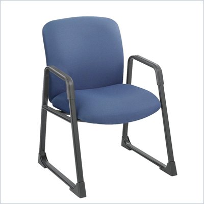 Safco Uber Big and Tall Guest Chair in Blue with Sled Base