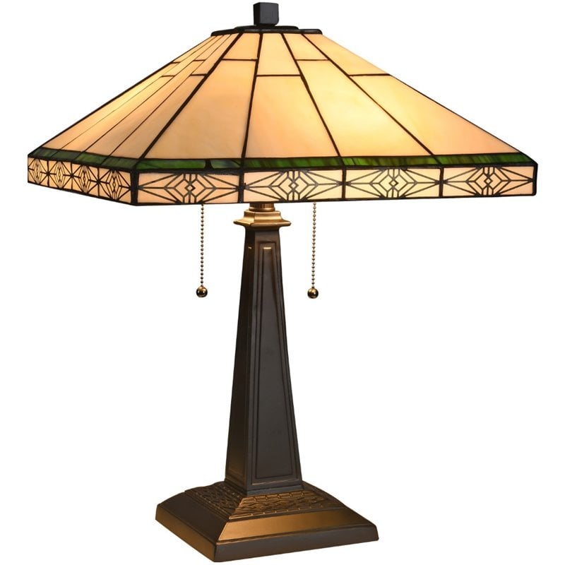 Chloe Tiffany Style Mission Design 2-light Table Lamp 