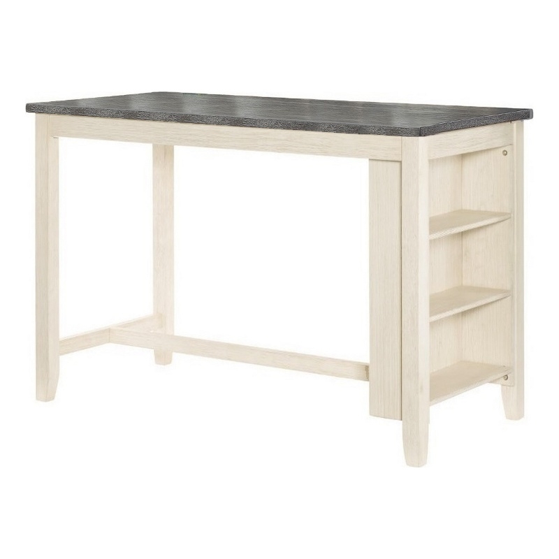 Joss 60 Inch Cottage Counter Height Table 2 Tone Wood Gray Top