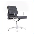 Eurostyle Darius Leather Visitor's Chair in Black by Eurostyle