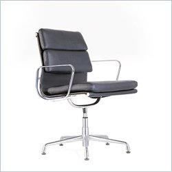 ItalModern Darrel Visitor Leather Chair in Black by Eurostyle