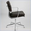 Eurostyle Darius Leather Visitor's Chair in Dark Brown by Eurostyle