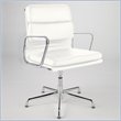 Eurostyle Darius Leather Visitor's Chair in White by Eurostyle